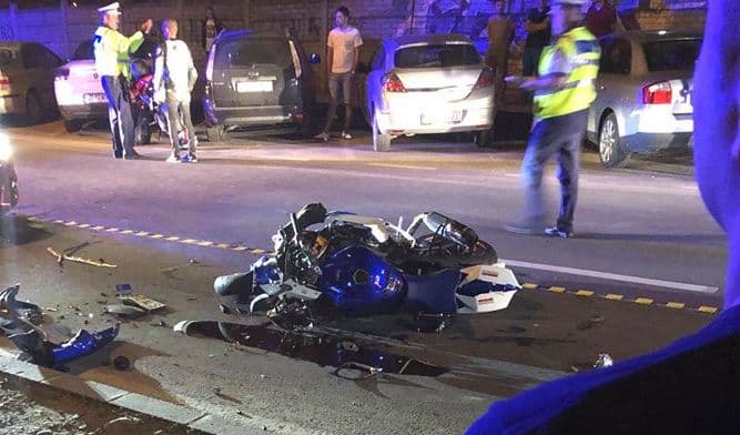 Motociclist rănit grav într-un accident rutier în centrul Timișoarei, la intersecția Mihai Eminescu - Michelangelo