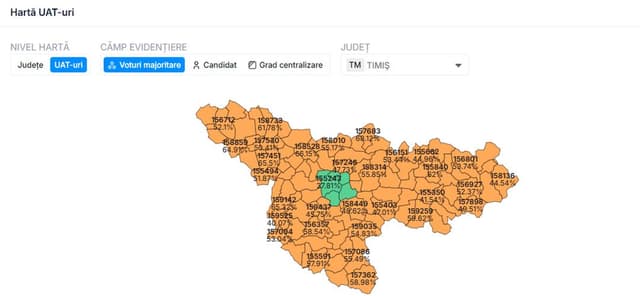  Nicușor Dan pe locul doi cu 26,62% și Crin Antonescu pe trei cu 16,43% – rezultatele parțiale oficiale din județ.