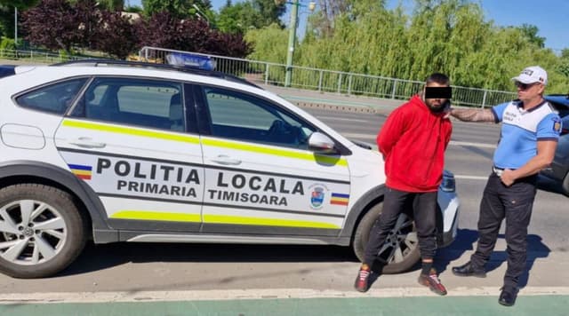 Tâlhar capturat la amiază pe Podul Michelangelo din Timișoara – Află cum a acționat poliția pentru prinderea hoțului. FOTO