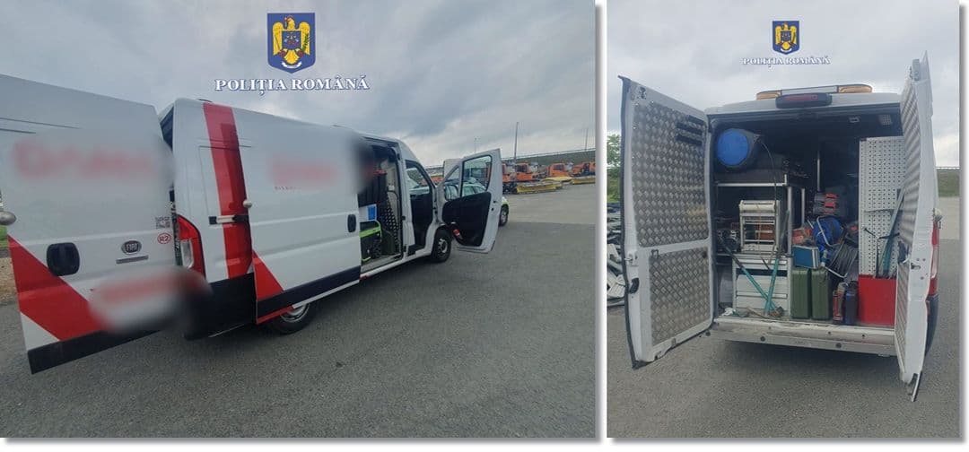 Microbuz Furată din Italia, Valorând 150.000 Euro, Găsită de Poliție pe Autostrada A1 cu Marfă Scumpă în Arad