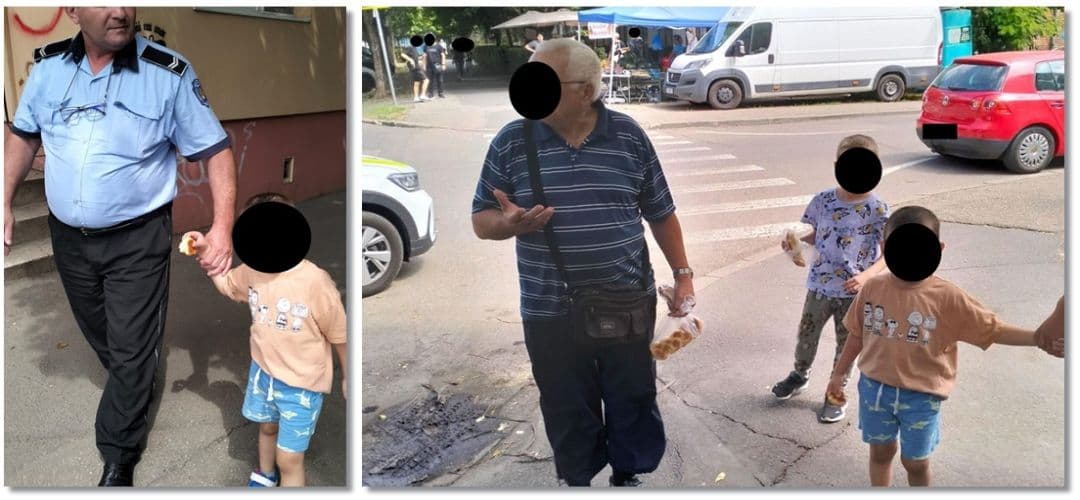 Copil pierdut și speriat, recuperat de polițiștii timișoreni pe un bulevard aglomerat. Emoție și ușurare în sudul Timișoarei!