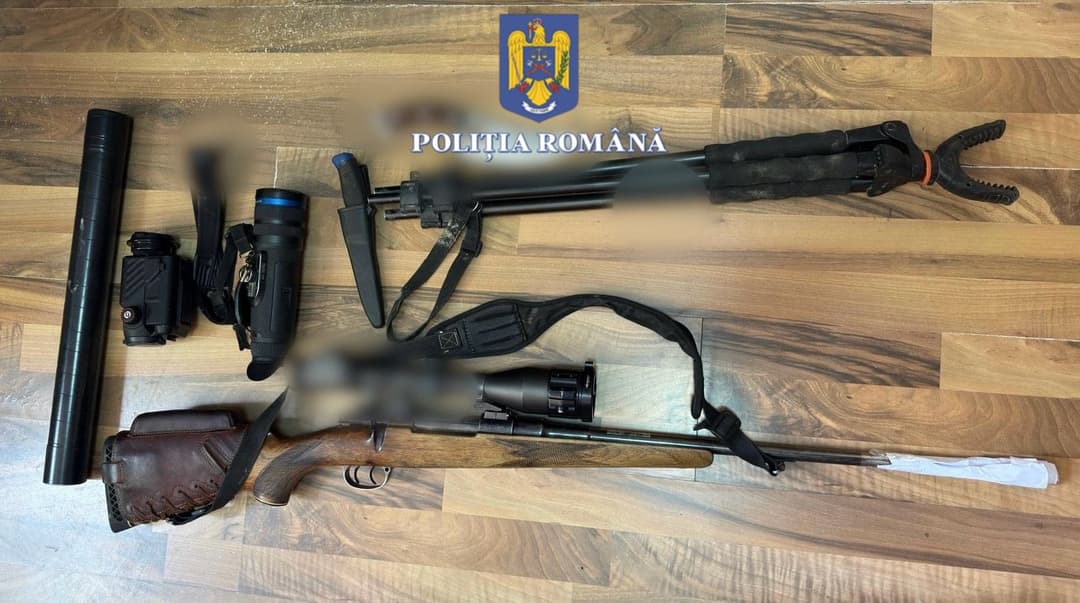 Bărbat capturat cu arme de vânătoare ilegale ascunse sub scaunul mașinii