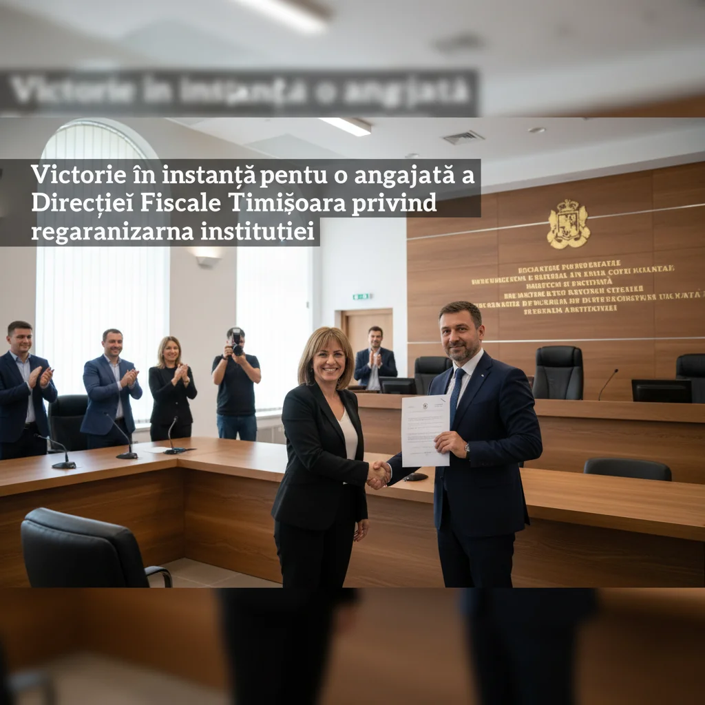Angajată a Direcției Fiscale Timișoara câștigă definitiv în instanță un proces privind reorganizarea instituției