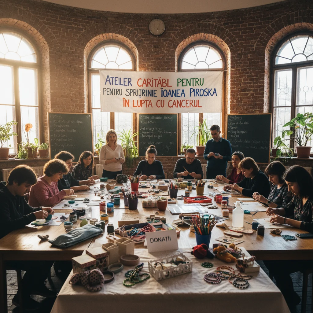Atelier caritabil organizat la Timișoara pentru susținerea Ioanei Piroska în lupta cu cancerul