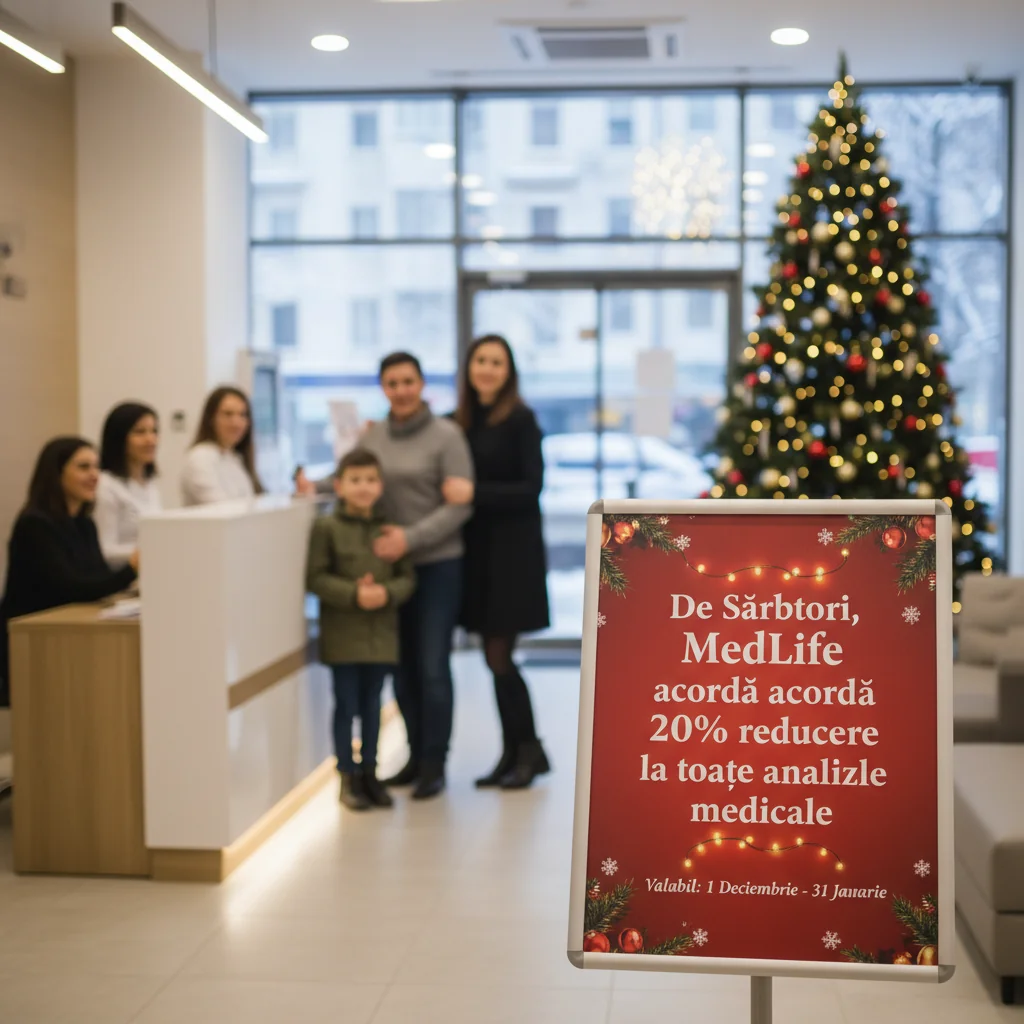De Sărbători, MedLife oferă 20% reducere la toate analizele medicale în orașul tău