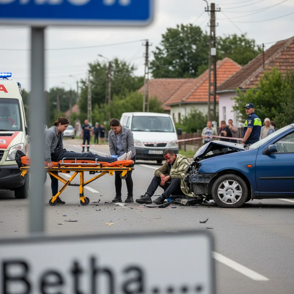 Două persoane rănite în urma coliziunii