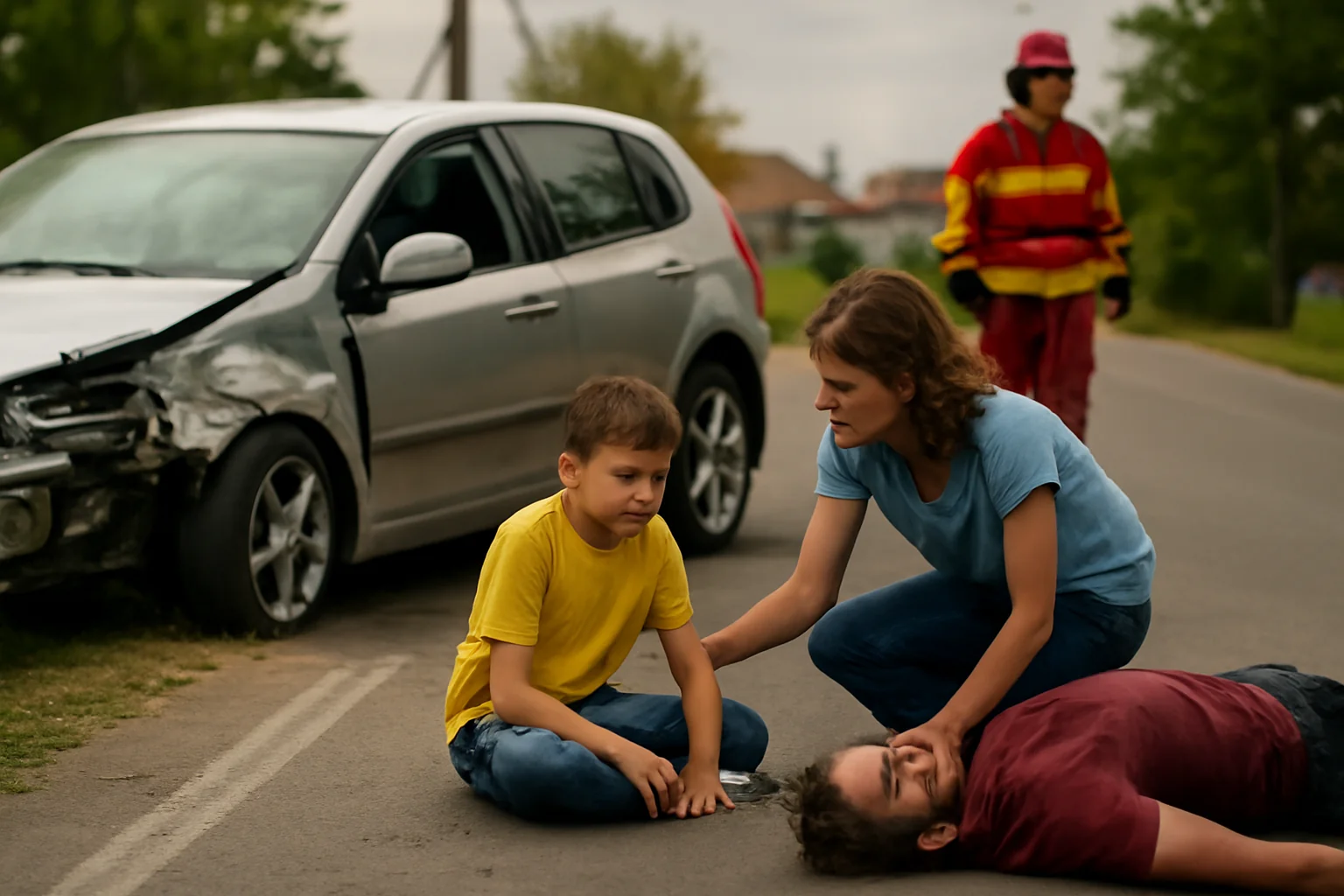 Două persoane rănite, între care un copil, în urma unui accident rutier la Giroc, lângă Timișoara