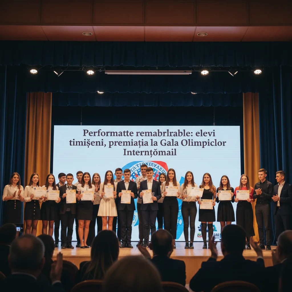 Elevi timișeni premiați la Gala Olimpicilor Internaționali pentru performanțe remarcabile