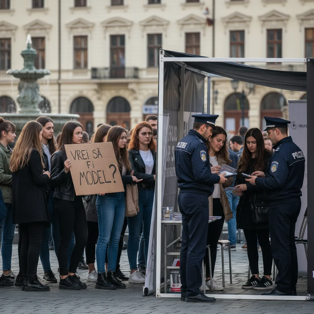 Escrocherie cu carieră de model în centrul Timișoarei, dejucată și amendată de polițiștii locali