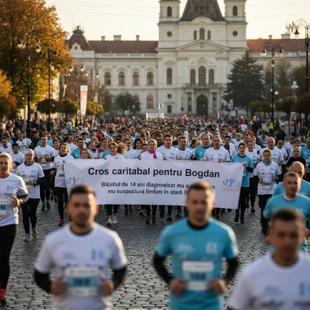 Eveniment sportiv umanitar în centrul Timișoarei pentru Bogdan, adolescentul de 14 ani cu suspiciune de limfom în stadiul IV
