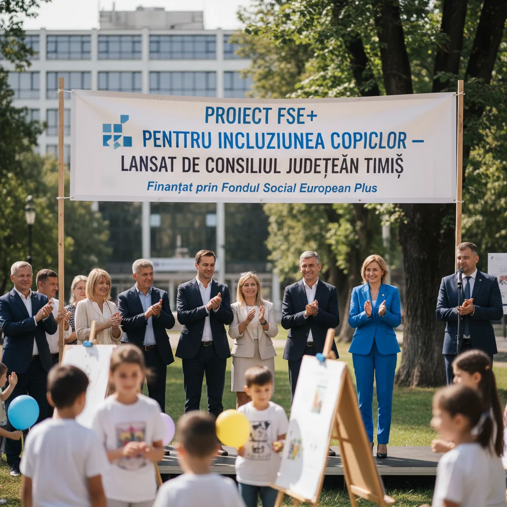 Inițiativă pentru incluziunea copiilor lansată la Timișoara de Consiliul Județean Timiș