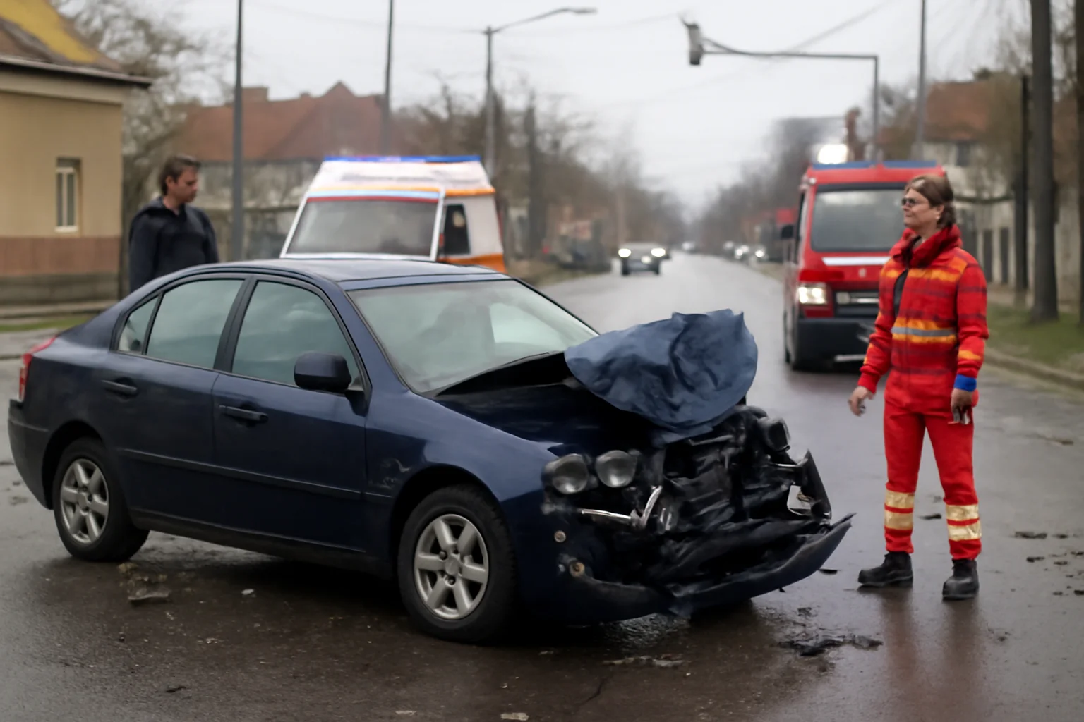 manevră riscantă lasă o șoferiță rănită în Timișoara