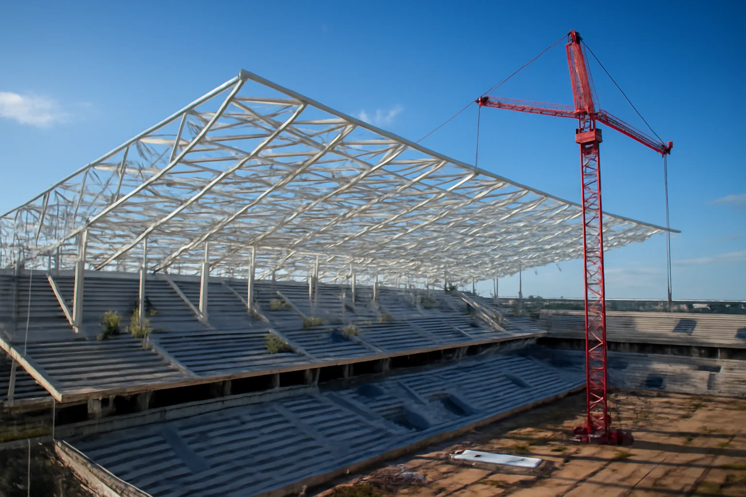 Montarea acoperișului tribunelor începe din iulie! VIDEO spectaculos al progresului construcției