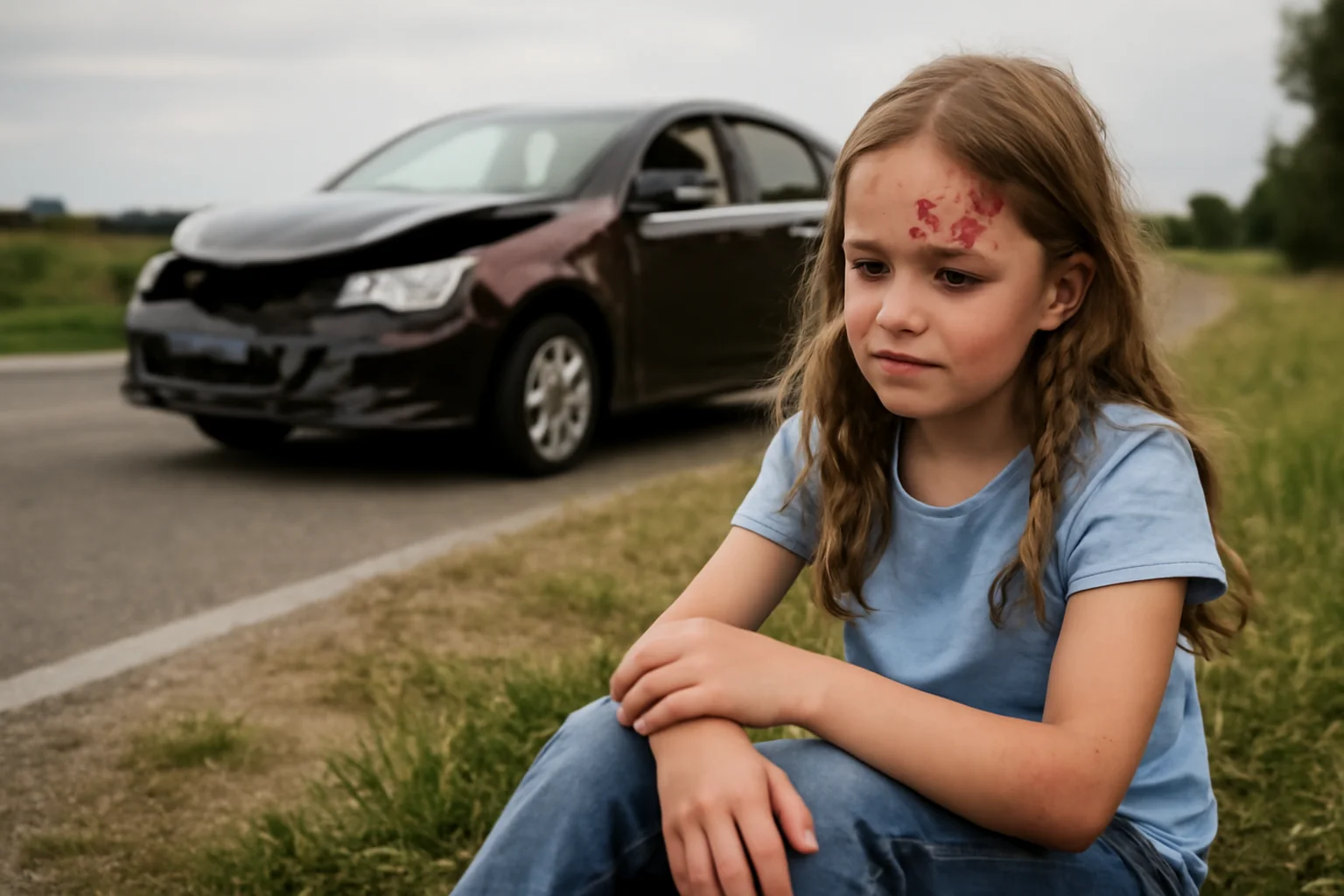 O fetiță rănită într-un accident rutier lângă Hodoș