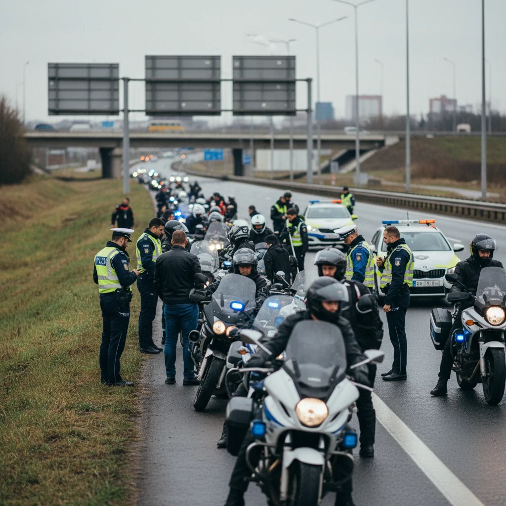 Razie amplă la Timișoara: sute de motocicliști opriți de poliție