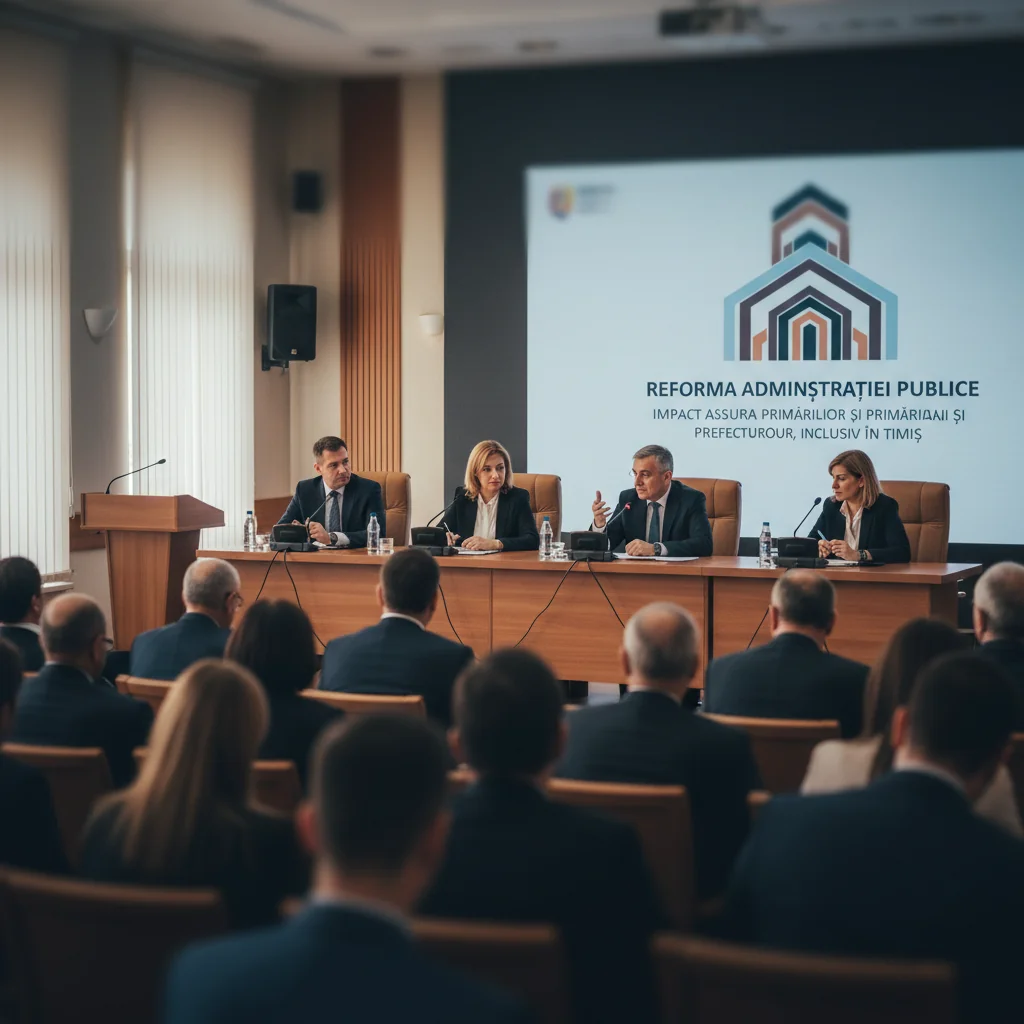 Reforma administrației publice, în discuție la Timișoara: proiect de reducere a cheltuielilor de personal cu 10%