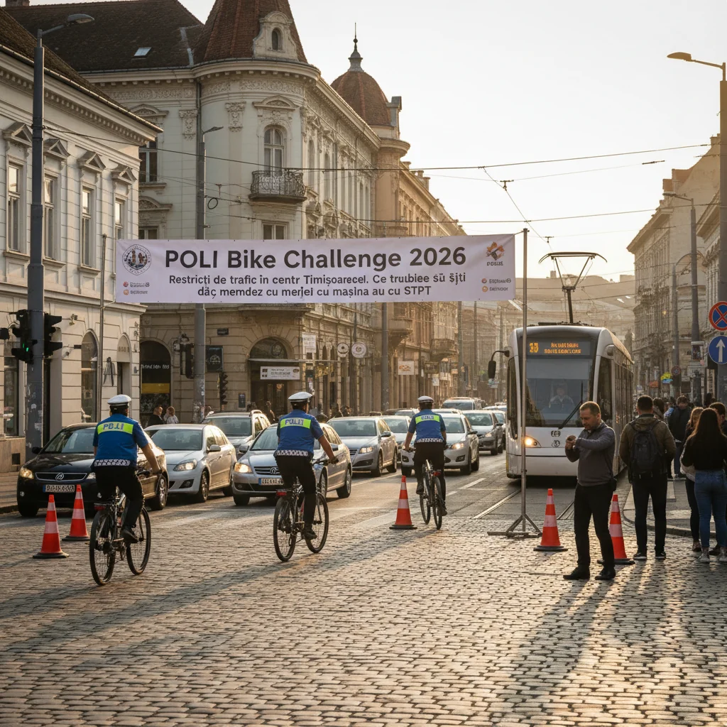 Restricții de trafic în Timișoara pentru POLI Bike Challenge 2026