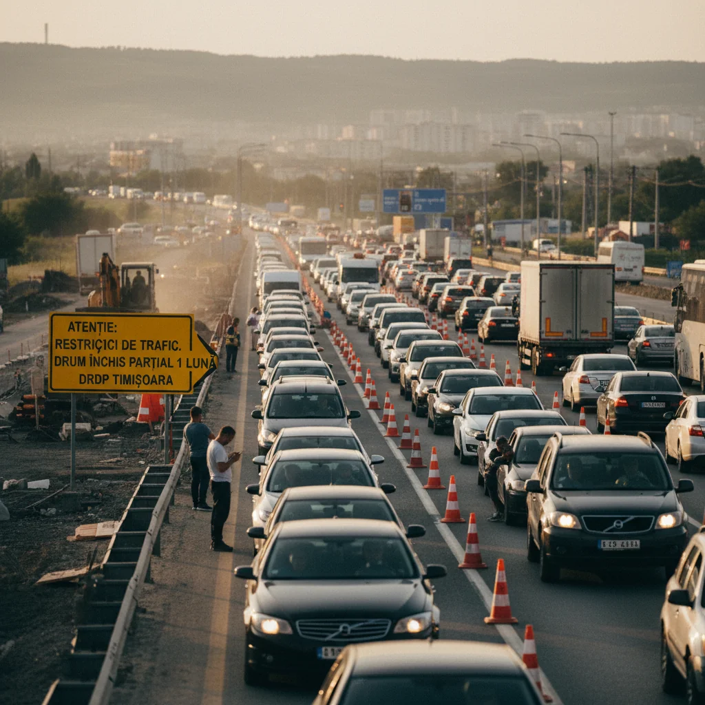Restricții severe de trafic pe șoseaua din vest timp de o lună