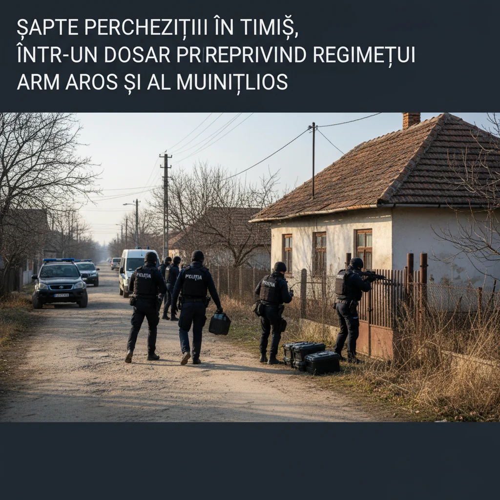 Șapte acțiuni operative în Timiș pentru investigarea încălcărilor legii armelor și munițiilor