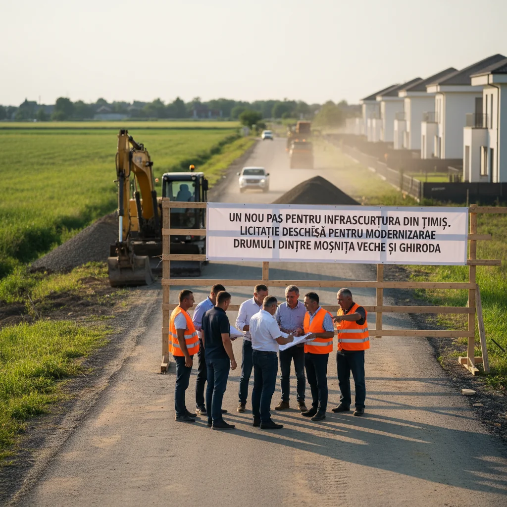 Se caută constructor pentru reabilitarea șoselei Moșnița Veche – Ghiroda, proiect major de infrastructură în județul Timiș
