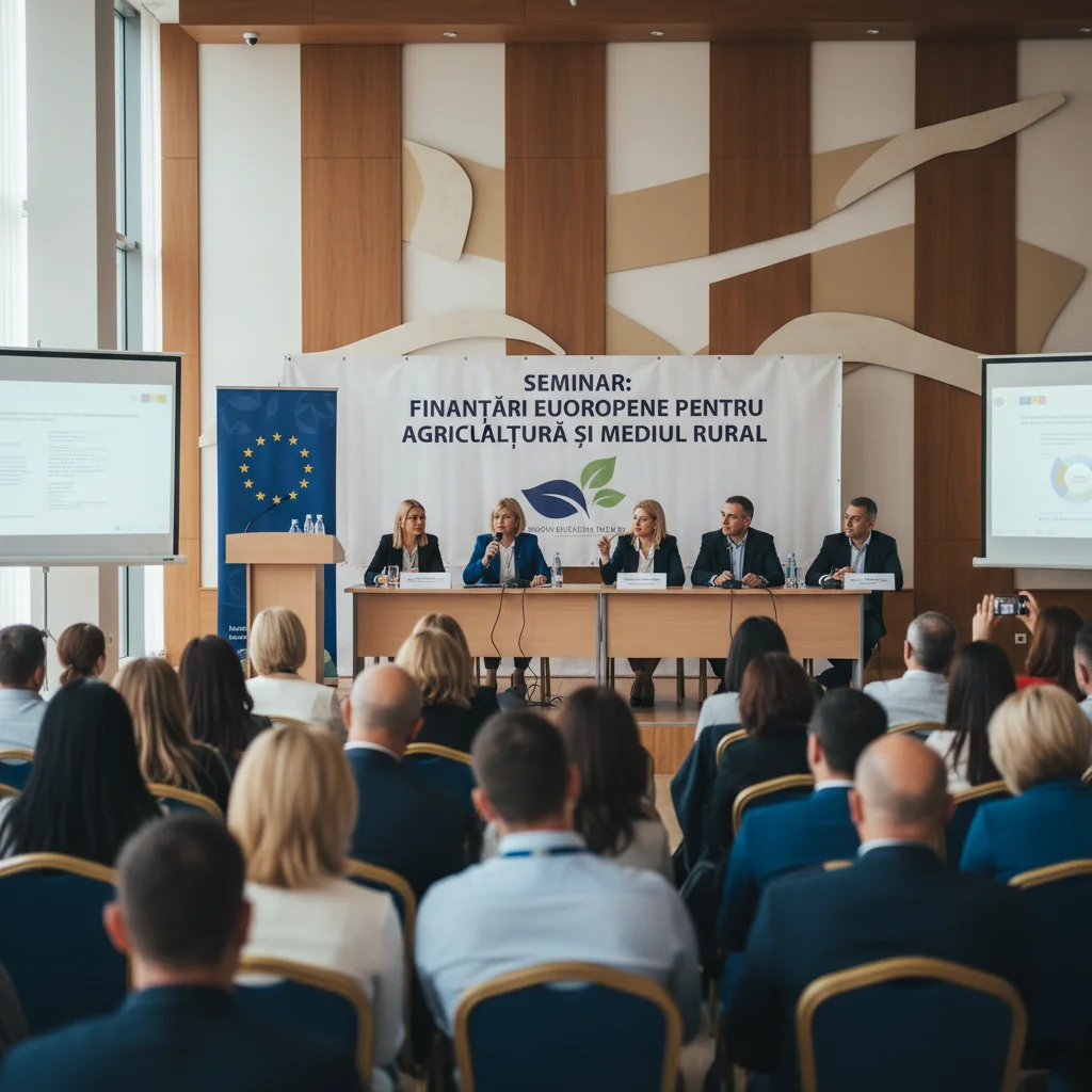 Seminar la Timișoara despre finanțări europene pentru agricultură și mediul rural, organizat în februarie 2026