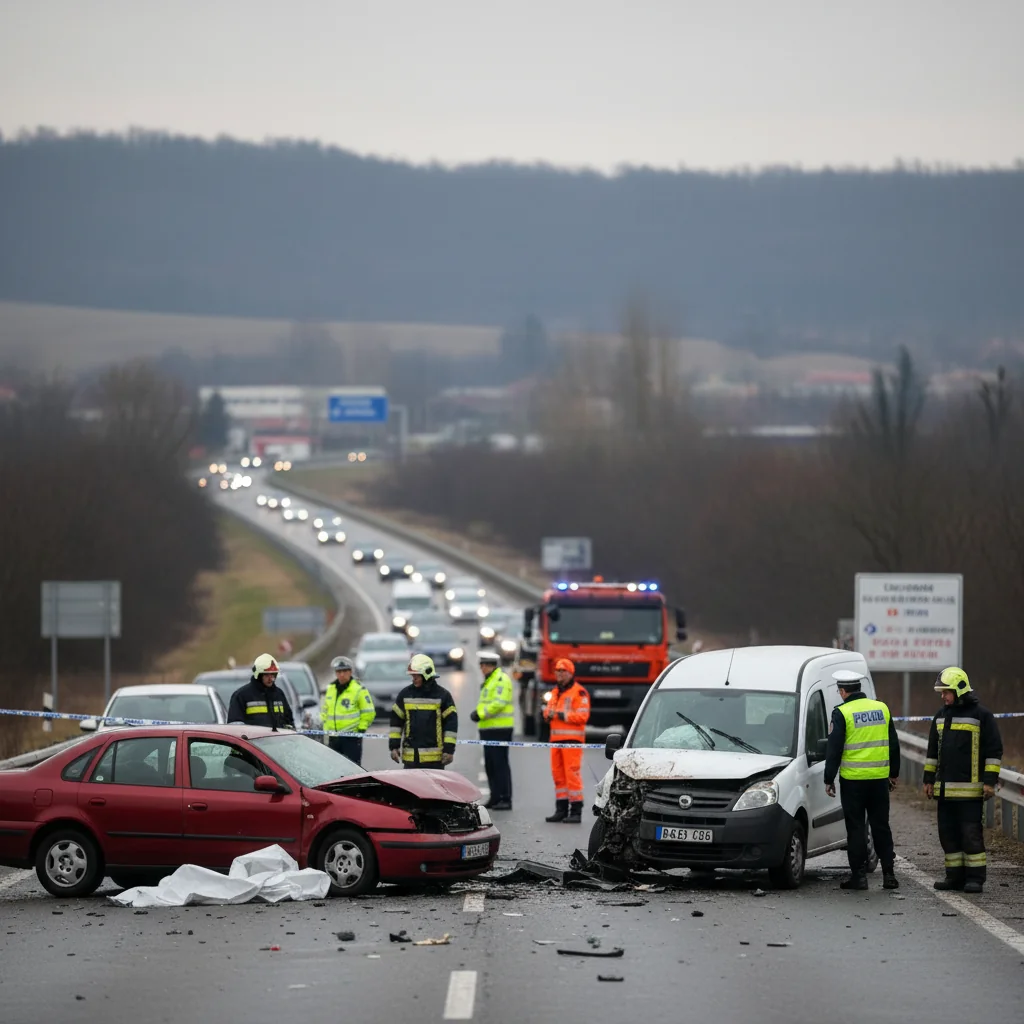 Șofer de 35 de ani mort într-un accident rutier pe Centura Lugojului, lângă Timișoara