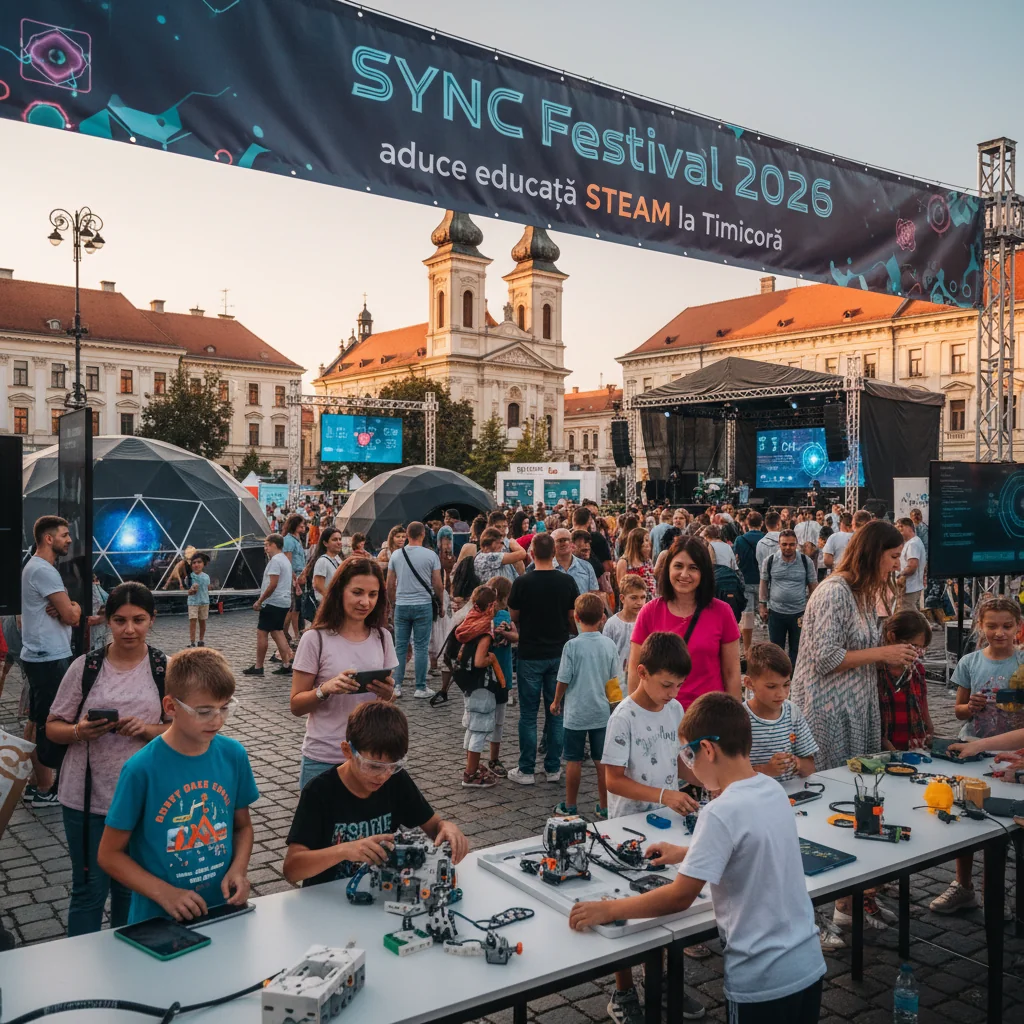 SYNC Festival 2026 transformă Sala „Constantin Jude” din Timișoara într-un hub STEAM, pe 11 ianuarie