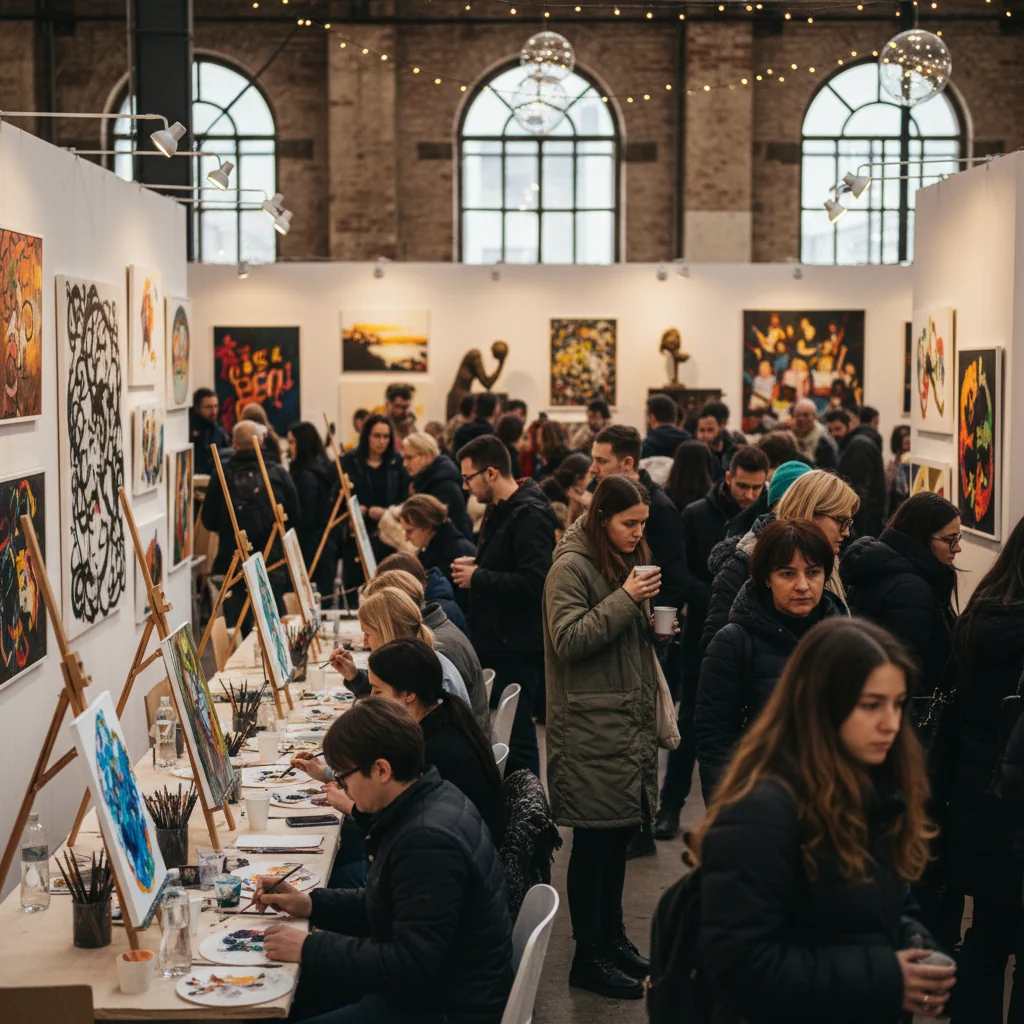 târg de artă contemporană și Maraton de pictură local