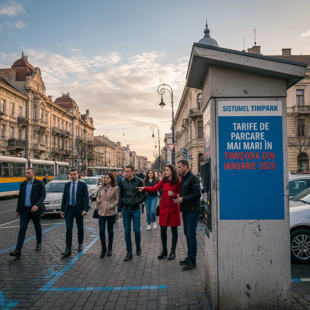 Tarifele de parcare Timpark din Timișoara vor crește de la 1 ianuarie 2026, odată cu majorarea TVA
