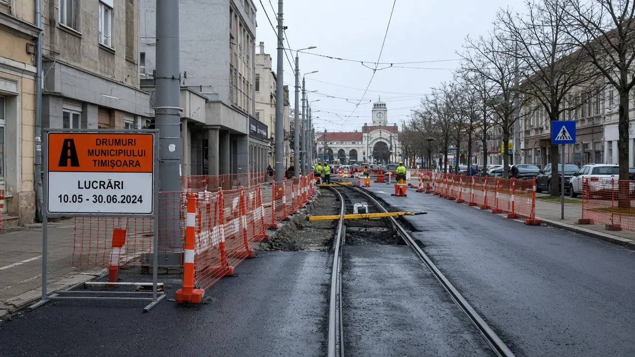 Timișoara a predat amplasamentul pentru linia de tramvai de pe strada Gării