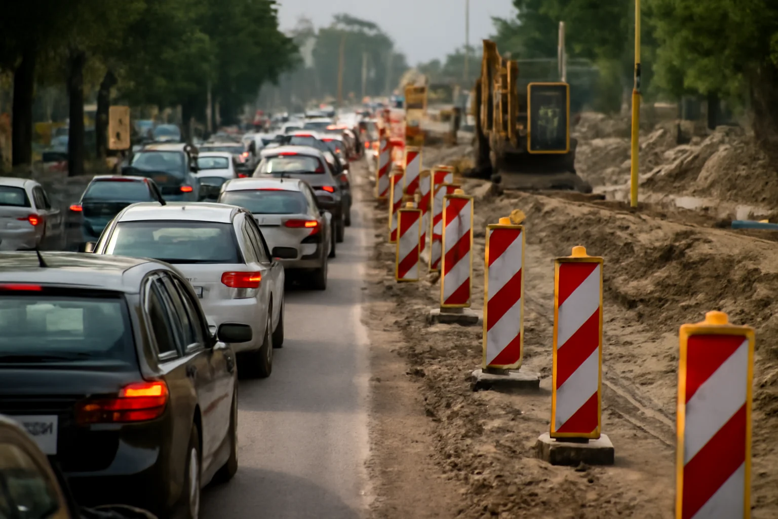 Traficul în mijlocul lucrărilor capitale. Vezi Imagini!